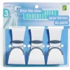 Lot de 3 crochets pour dessus de porte blanc