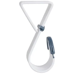 Lot de 3 crochets pour dessus de porte blanc