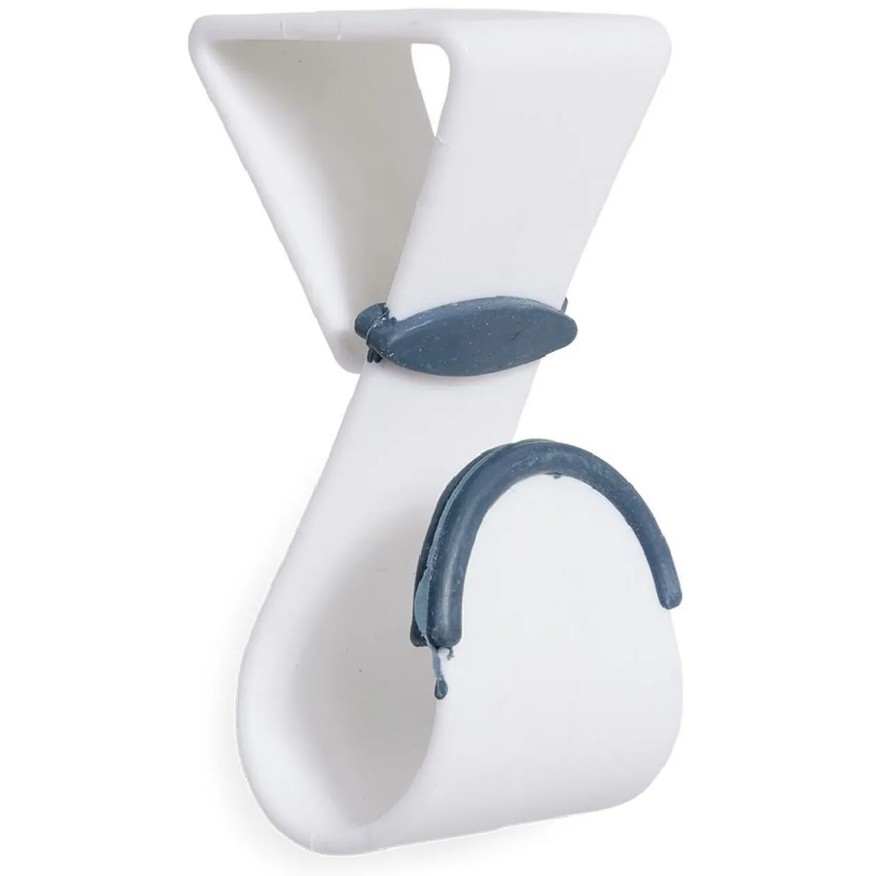 Lot de 3 crochets pour dessus de porte blanc