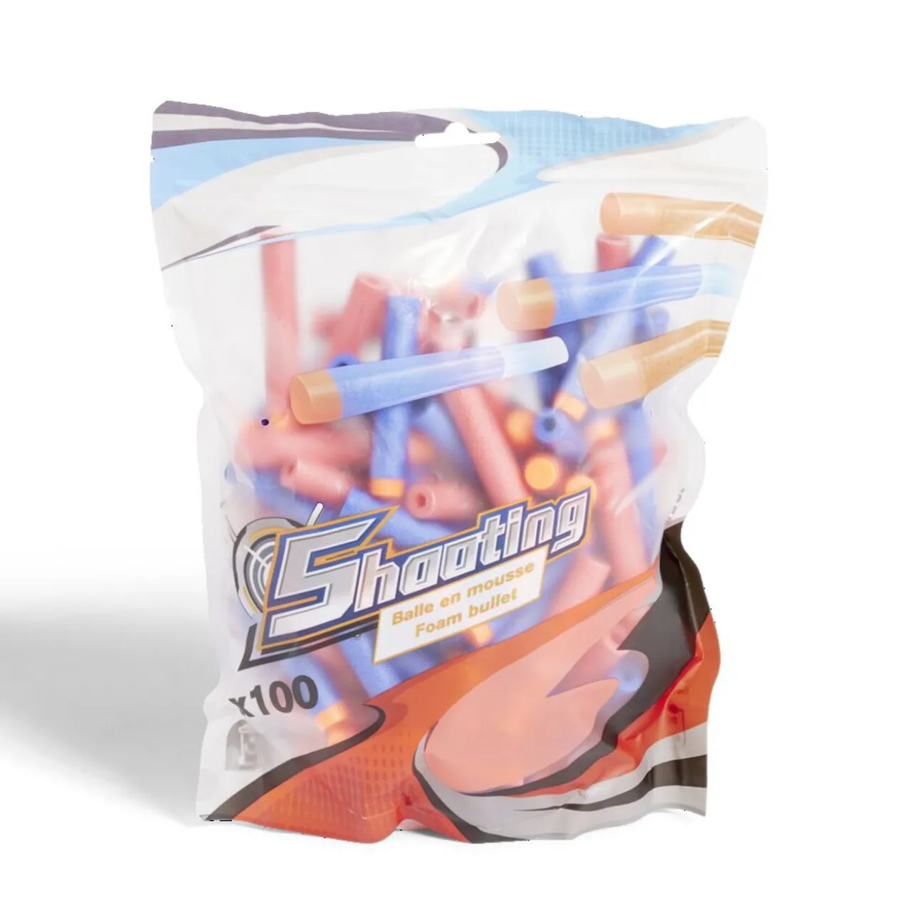 Lot de 100 fléchettes en plastique Ø7,2xL.1,3cm