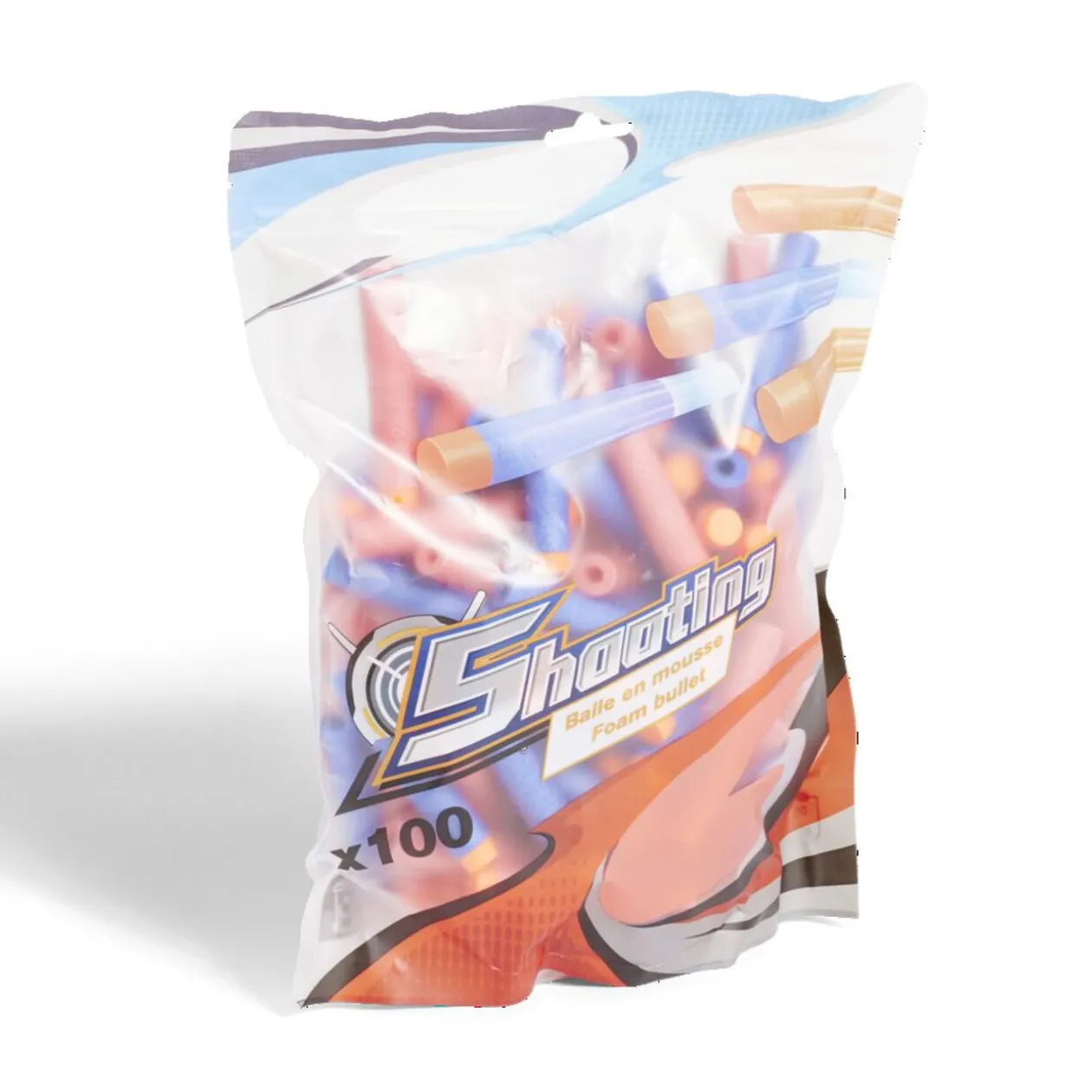 Lot de 100 fléchettes en plastique Ø7,2xL.1,3cm