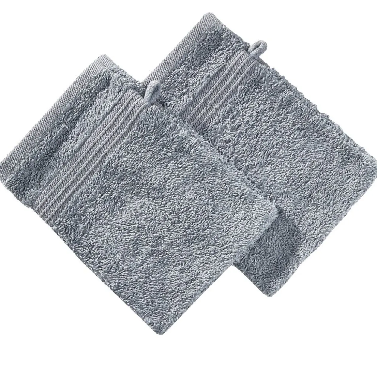 Lot de 2 gants 16x21cm coton gris denim