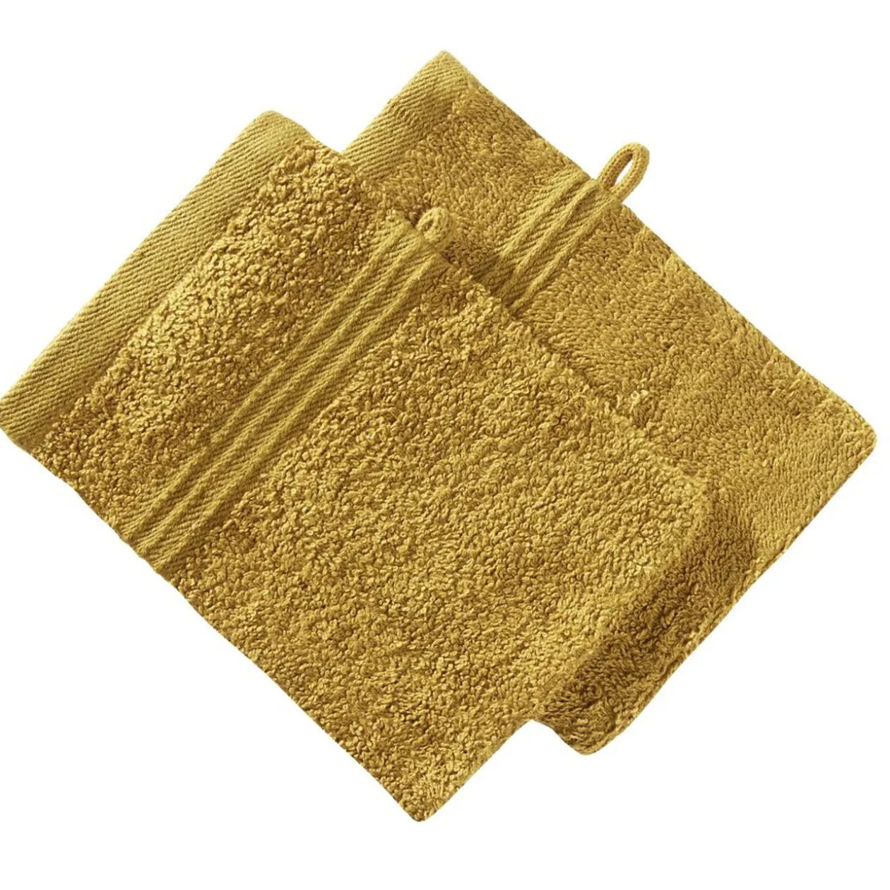 Lot de 2 gants 16x21cm coton jaune bronze