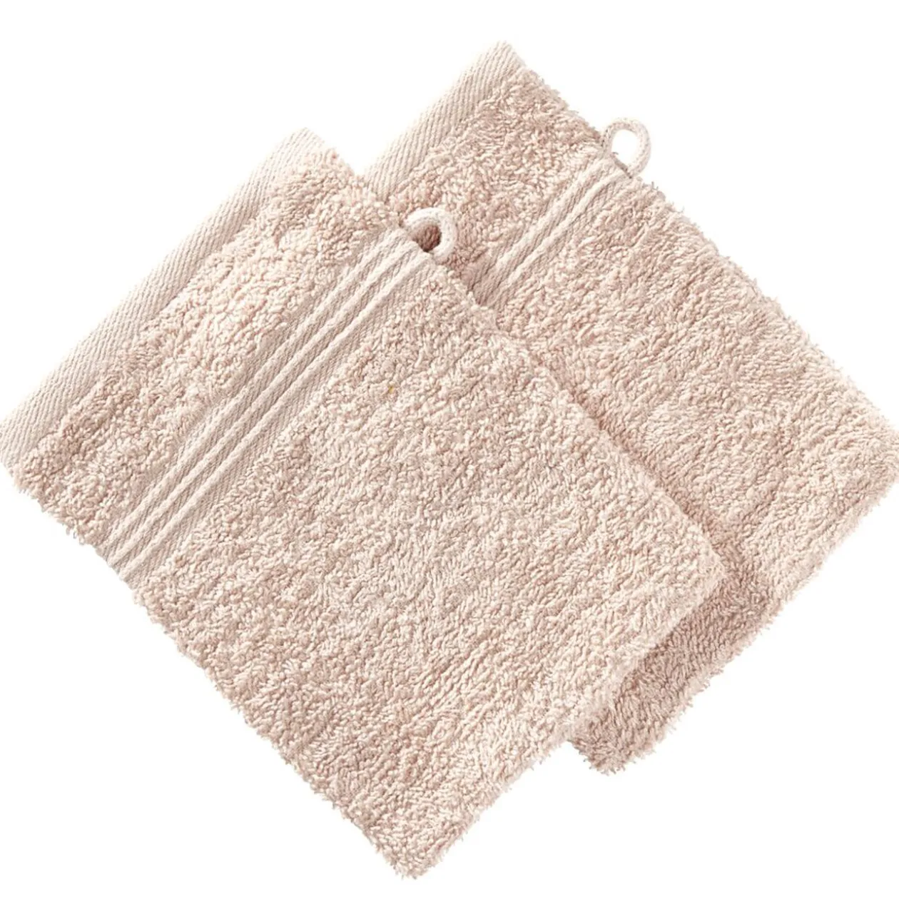 Lot de 2 gants 16x21cm coton rose poudré