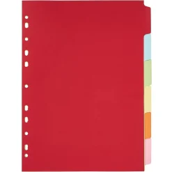 Lot de 6 intercalaires A4 21x29,7cm