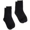 Lot de 2 paires de chaussettes 36/40 en fibre de bambou noir