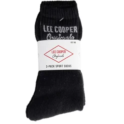Lot de 3 paires de chaussettes Lee Cooper homme coton noir 43/46