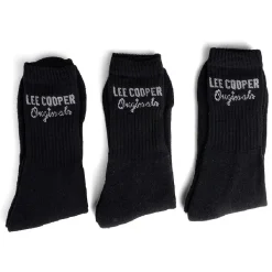 Lot de 3 paires de chaussettes Lee Cooper homme coton noir 43/46