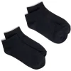 Lot de 2 paires de socquettes 36/40 en fibre de bambou noir