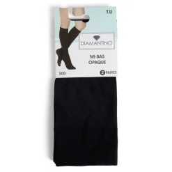 Lot de 3 paires socquette femme polyamide noir opaque 50D