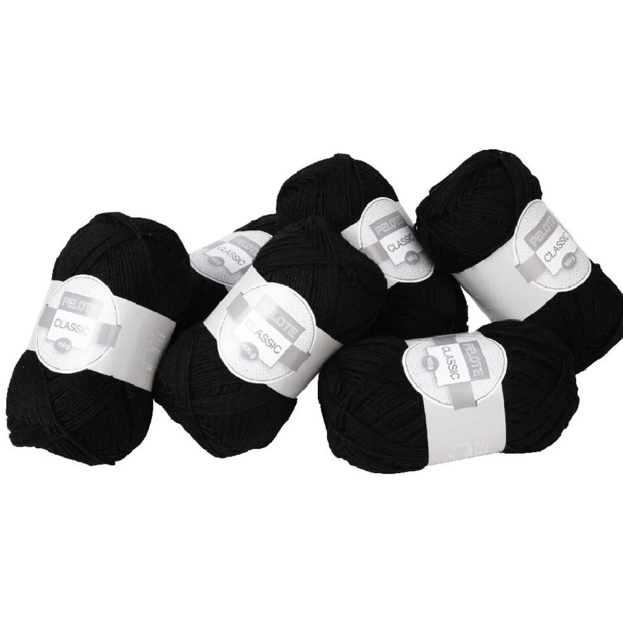 Lot de 6 pelotes de fil à tricoter 100 g