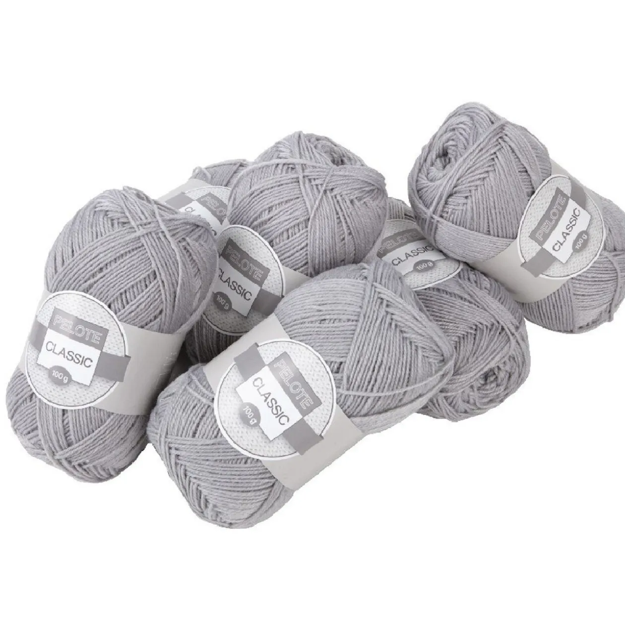 Lot de 6 pelotes de fil à tricoter 100 g