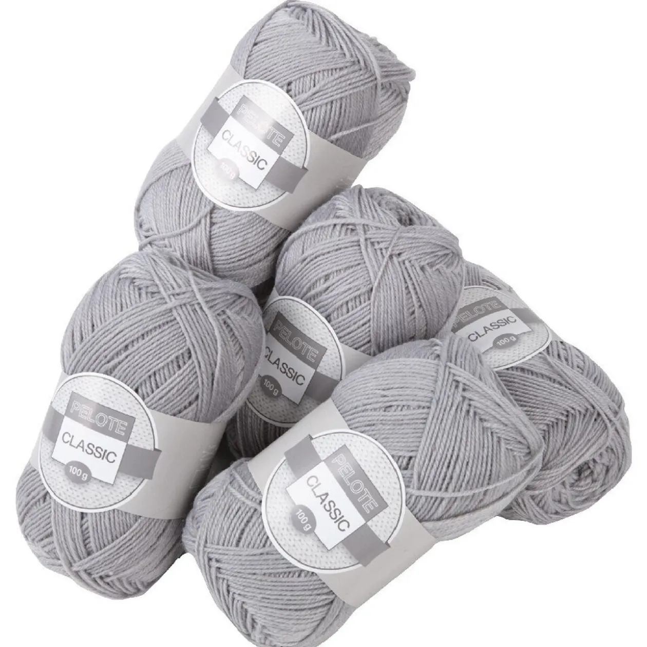 Lot de 6 pelotes de fil à tricoter 100 g