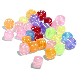 Lot de 30 perles en forme de dés
