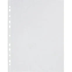 Lot de 200 pochettes perforées A4 plastique transparent