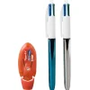 Lot de 2 stylos BIC 4 couleurs + ruban correcteur.