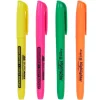 Lot de 4 surligneurs fins - orange vert rose jaune