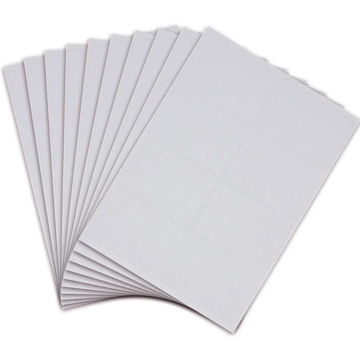 Lot de 80 étiquettes adhésives blanches 24x35mm