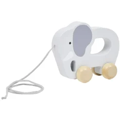 Éléphant à tirer en bois