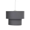 Luminaire à suspension filaire moderne en tissu gris