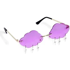 Lunettes fantaisie adulte nuage avec pendentif violet