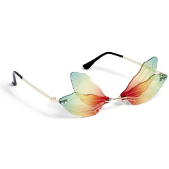 Lunettes fantaisies adulte libellule orange et vert