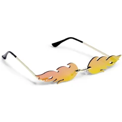 Lunettes fantaisies adulte flamme orange