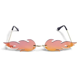 Lunettes fantaisies adulte flamme orange