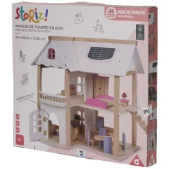Maison de Poupée en bois certifié FSC® H.52,5 cm