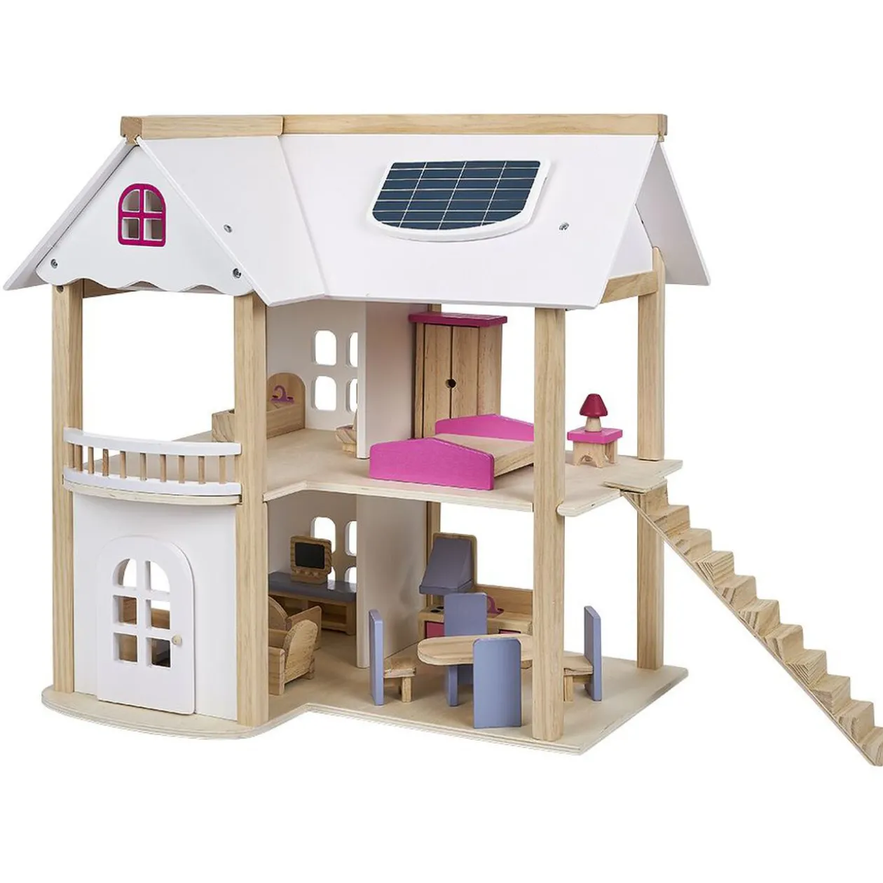 Maison de Poupée en bois certifié FSC® H.52,5 cm