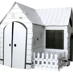 Maison en carton à colorier