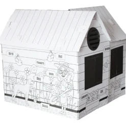 Maison en carton à colorier