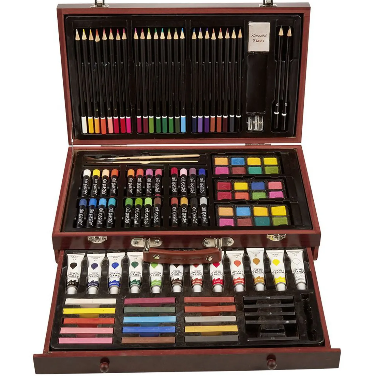 Mallette d'artiste peinture et dessin 112 pièces