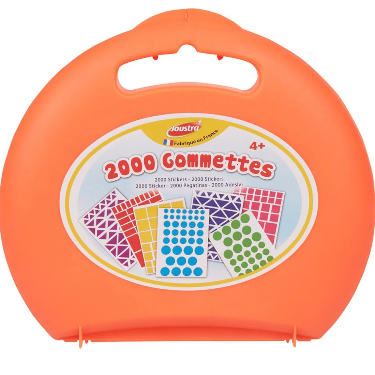 Mallette de 2000 gommettes multicolores