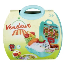 Mallette de jeu Marchand épicier 23 pièces