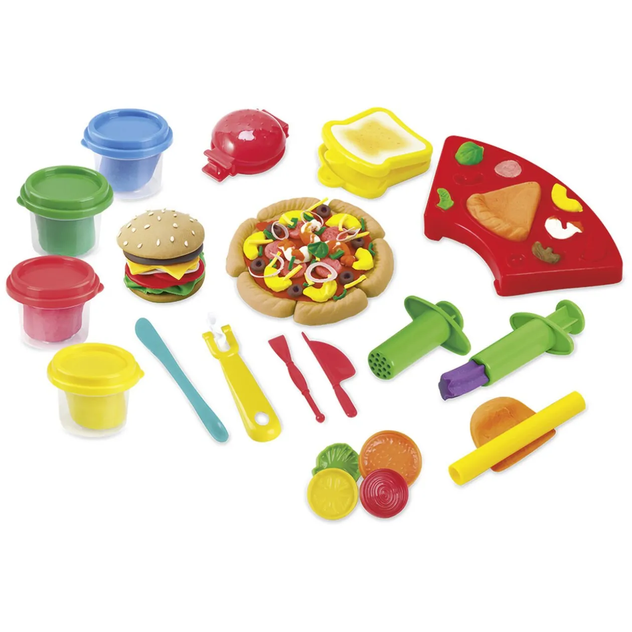 Mallette pâte à modeler snack burger et sandwhich