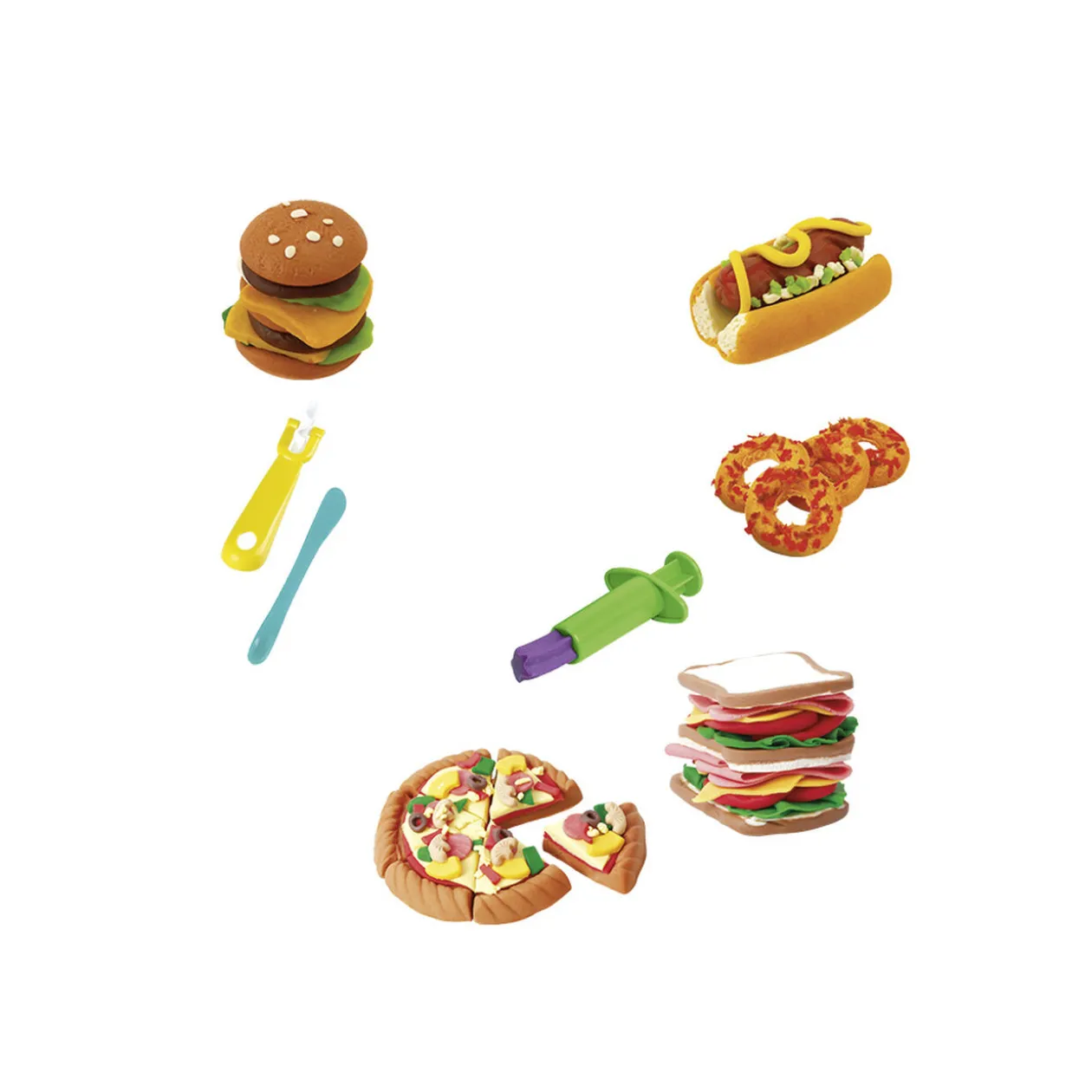 Mallette pâte à modeler snack burger et sandwhich