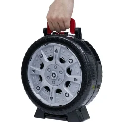 Mallette roue circuit de voiture avec hélicoptère