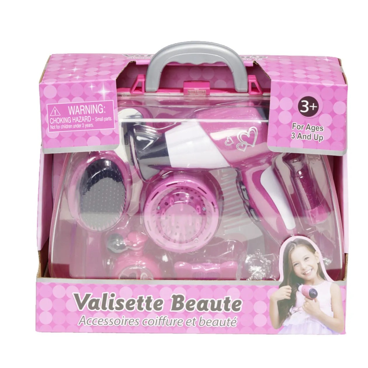 Mallette salon de beauté rose
