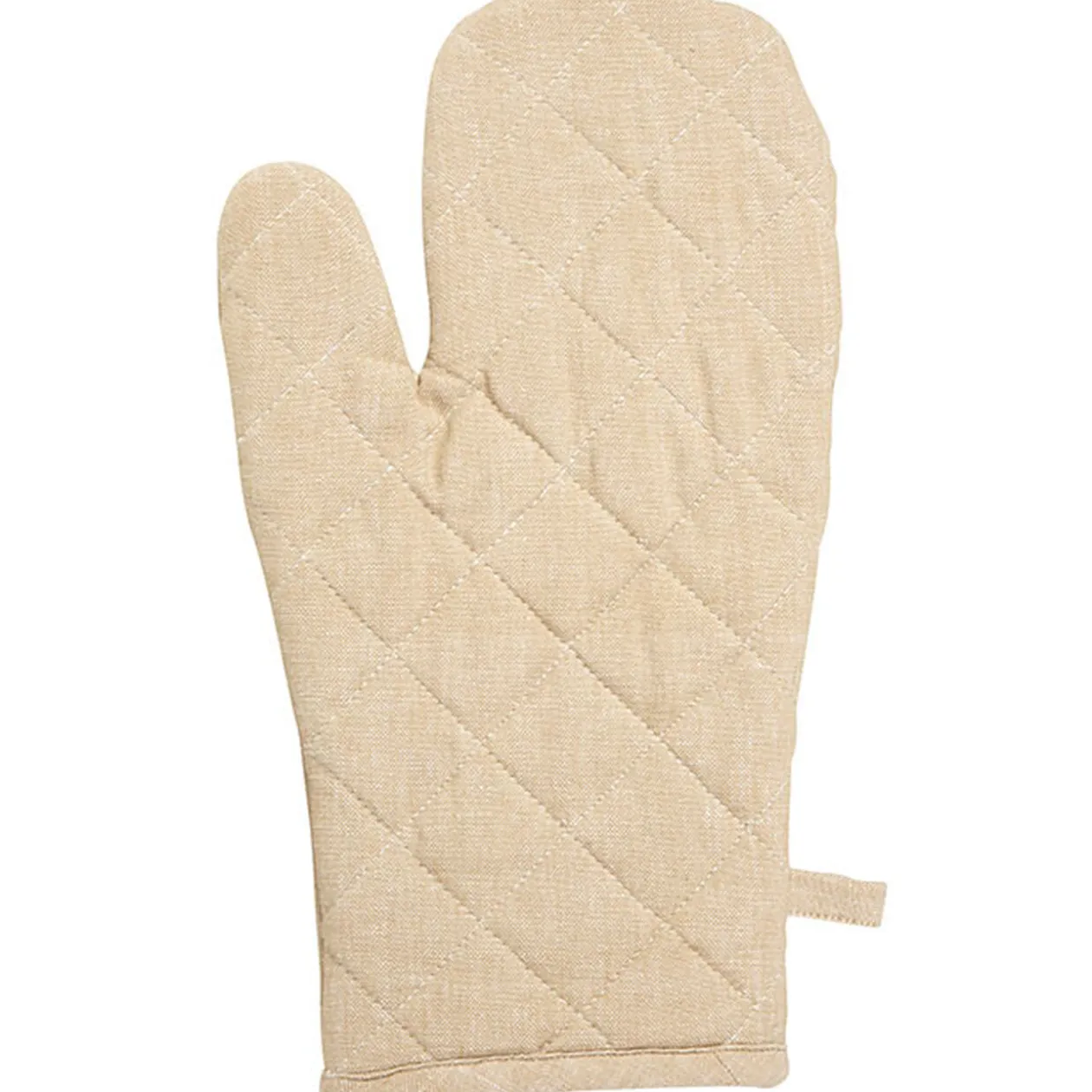 Manique et gant de cuisine beige