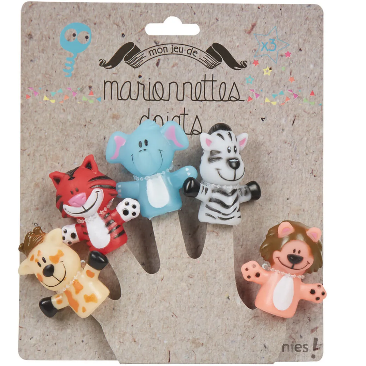 Marionnette à doigt animal x5