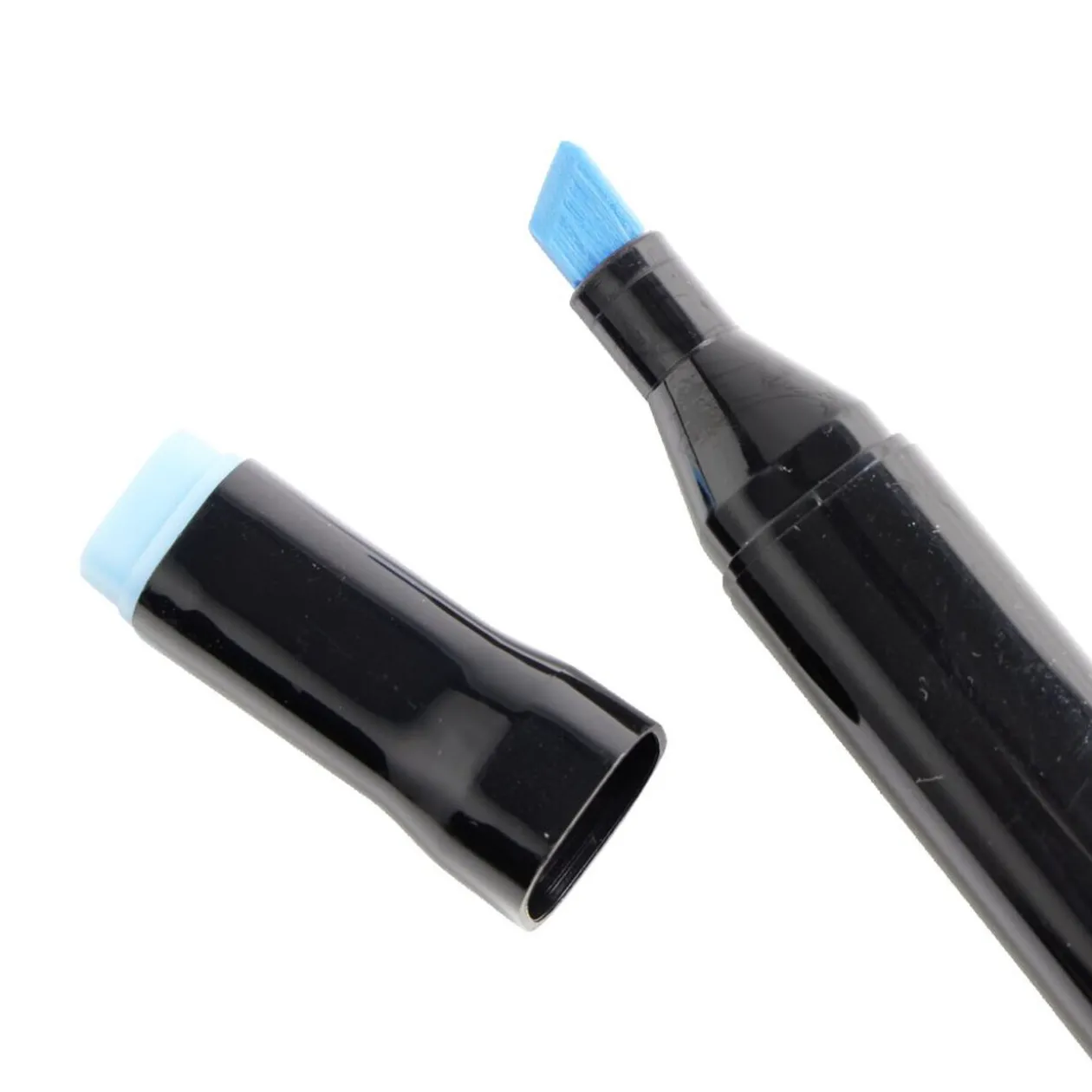 Marqueurs à double pointe teintes bleu/violet H18,5cm 6 pièces