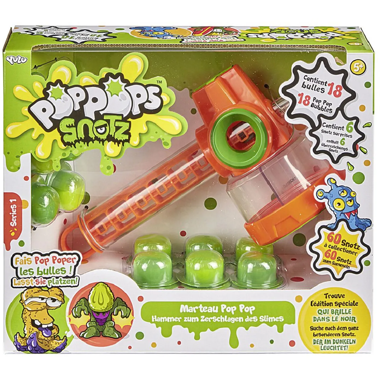 Marteau Poppops Snotz avec 18 bulles