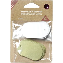 Médaille à graver rectangulaire