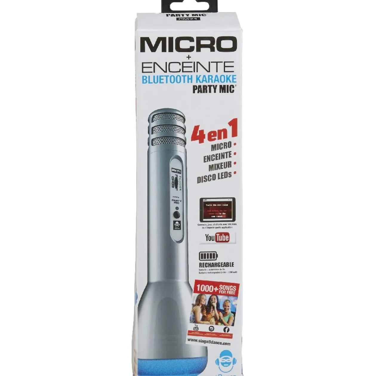 Micro enceinte Bluetooth karaoké lumineux 4 en 1