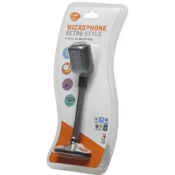 Micro pour PC bureau design rétro métal gris noir