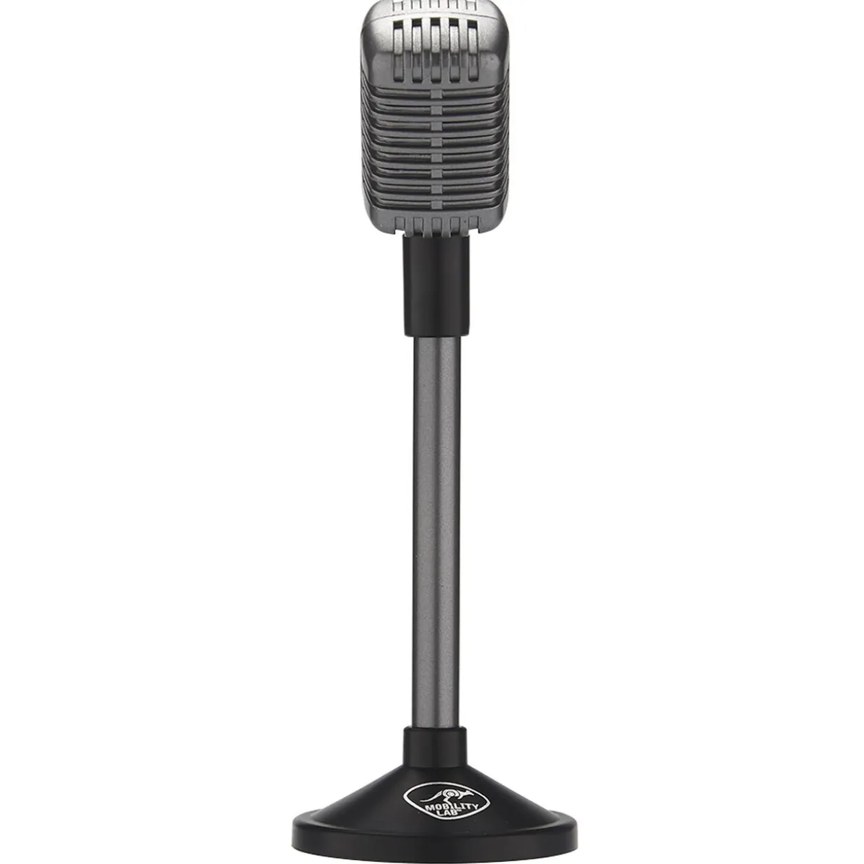 Micro pour PC bureau design rétro métal gris noir