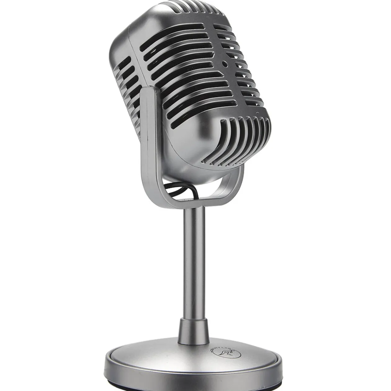 Micro pour PC bureau design vintage finition chromée