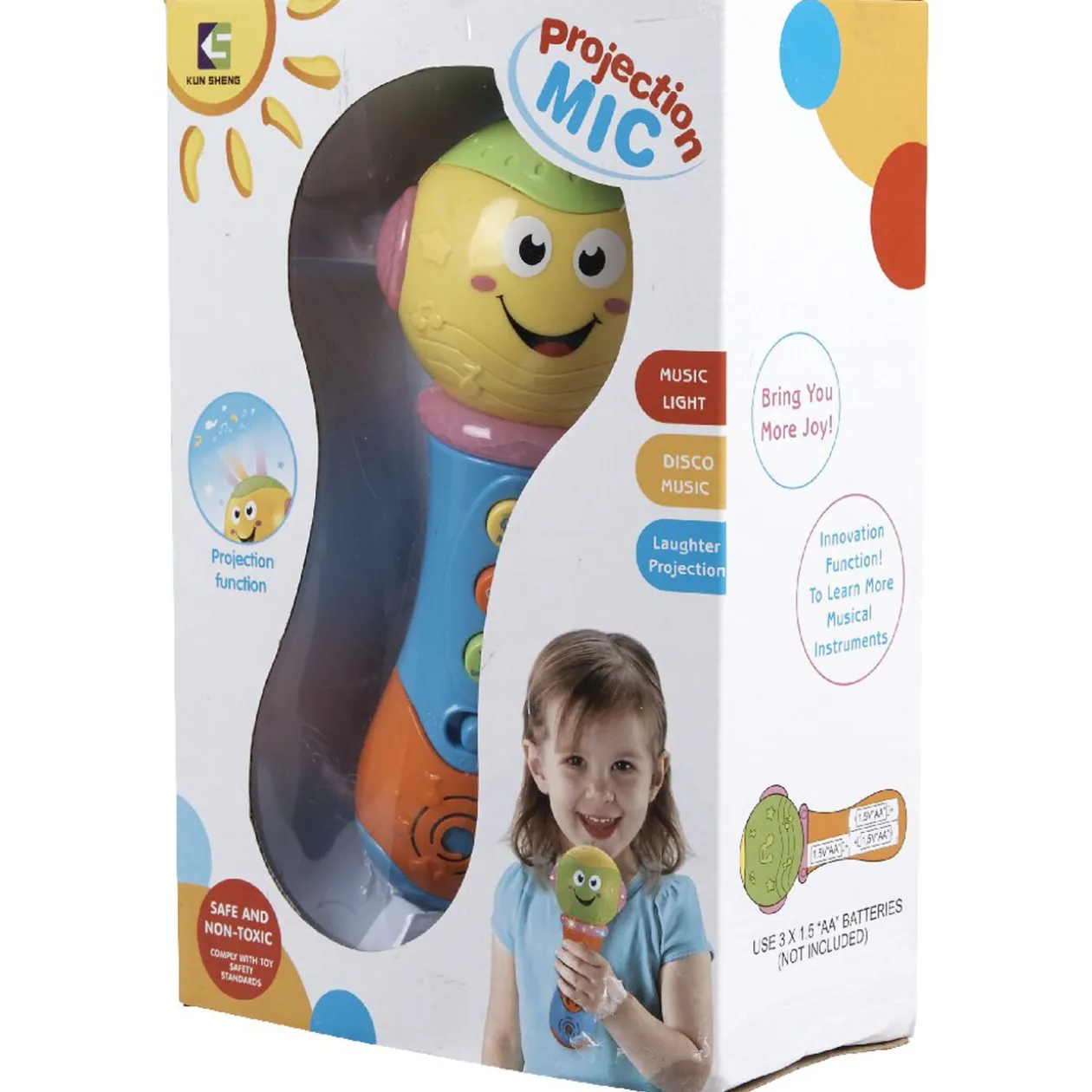 Microphone lumineux et sonore