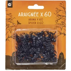 Mini araignée décoration Halloween x60